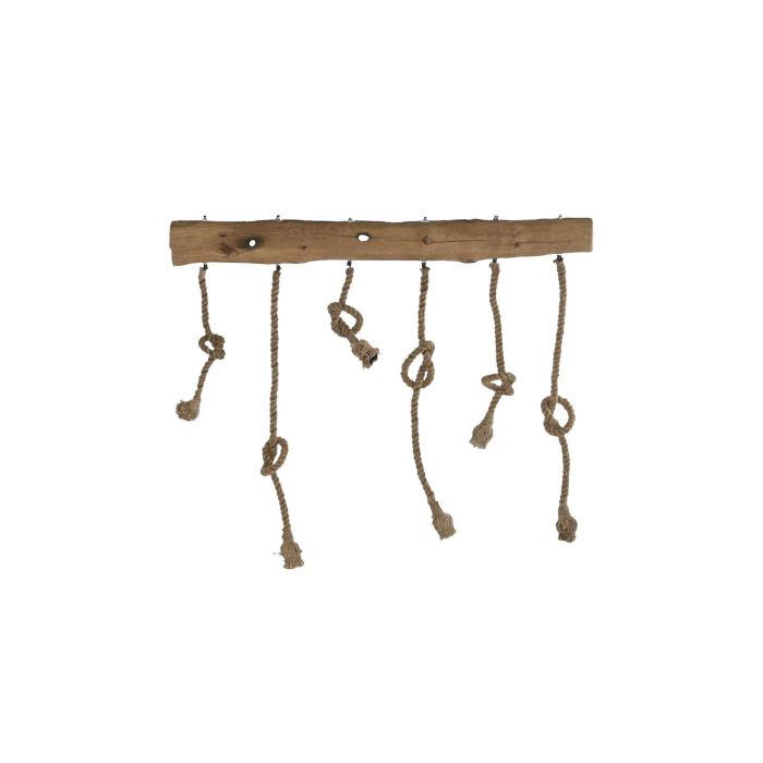 DKD Home Decor Lampara Techo Estilo Alpino Marron 15 x 86 x 118 cm Teca Reciclada y Cuerda Hecho a Mano 4