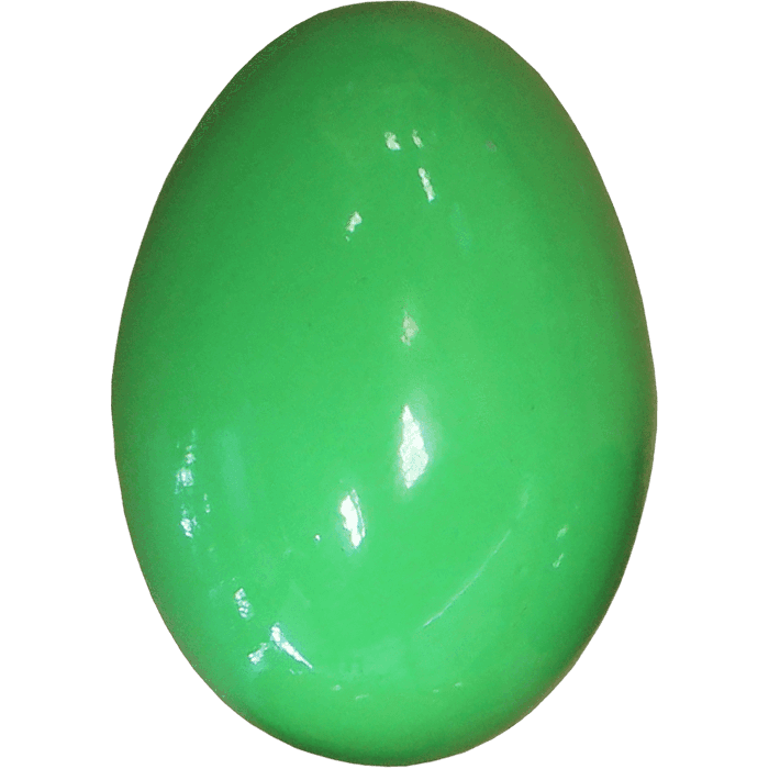 Tanga Huevo Shaker de Madera Verde - 7cm