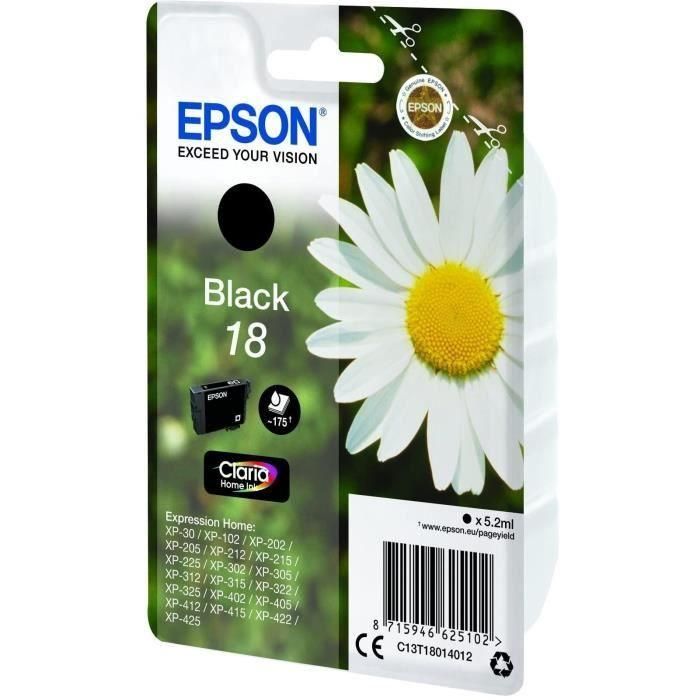 Epson Expression Home XP-102/205/305/322/405/422 Cartucho Negro nº18 2 Epson Expression Home XP-102/205/305/322/405/422 Cartucho Negro nº18 2