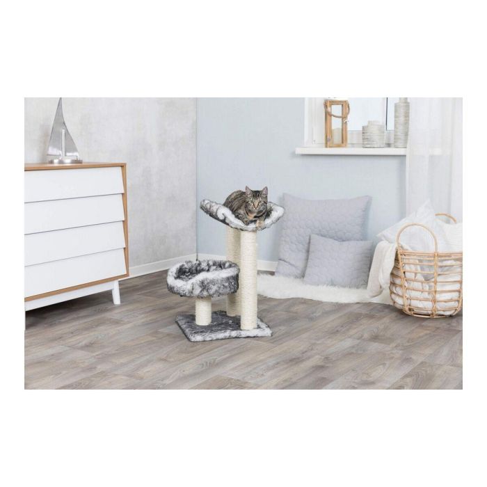 Trixie Árbol de gato Isaba, 62 cm de alto, con felpa de pelo largo y sisal natural, Blanco y negro 6 Trixie Árbol de gato Isaba, 62 cm de alto, con felpa de pelo largo y sisal natural, Blanco y negro 6