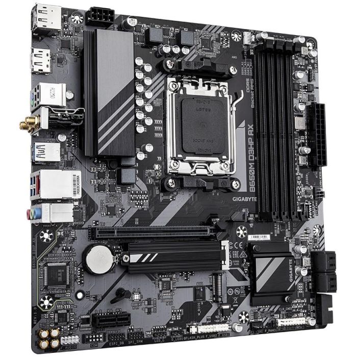 Gigabyte B650M D3Hp Ax Placa Base Micro ATX Socket AM5 AMD B650 DDR5 M.2 Wi-Fi 6E Bluetooth 5.3 2