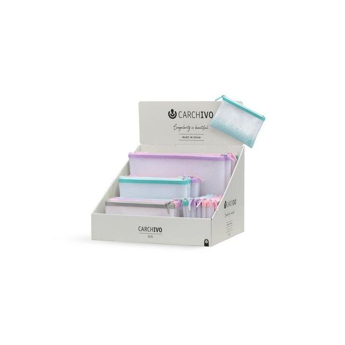 Dosier Sobre Carchivo Cremallera Eva-Bag Sense Surtido Expositor De 48 12 X A4 12 X A5 12 X A6 12 X Check