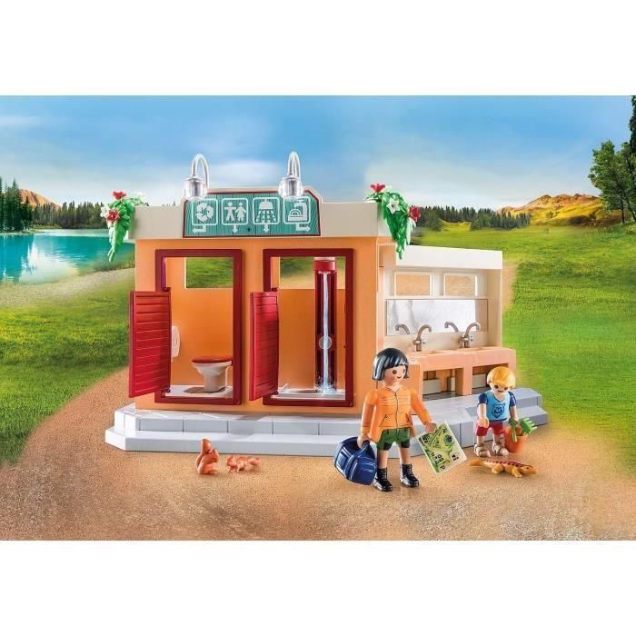 Playmobil 71424 Camping - Gran conjunto de juego completo con edificio de baños, cocina equipada y quiosco para niños +4 años 3
