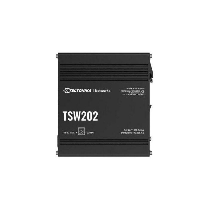 Teltonika Networks TSW202 MANAGED SWITCH 8 x port PoE+ switch with 2 x SFP ports for fibre optic communication Teltonika Networks TSW202 MANAGED SWITCH 8 x port PoE+ switch with 2 x SFP ports for fibre optic communication