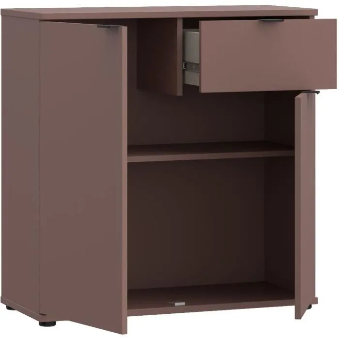 GANYMEDE Cómoda GNM K222LU72, 2 puertas, 1 cajón, Terracota, 80,1 x 34,1 x 82,3 cm 4
