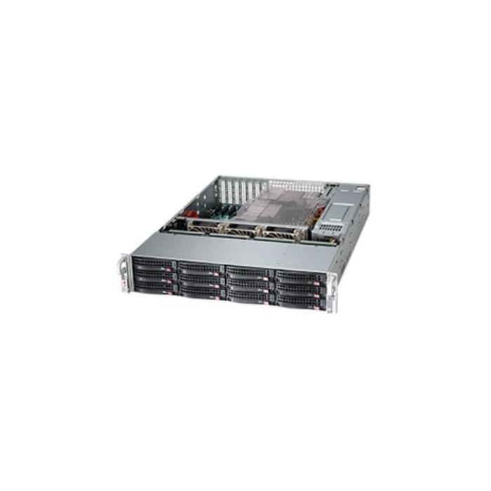 Supermicro CSE-826BE1C4-R1K23LPB Servidor en Rack 2U con 12 Bahías 3.5" y Fuente de Alimentación de 1200W para Placas ATX/EATX