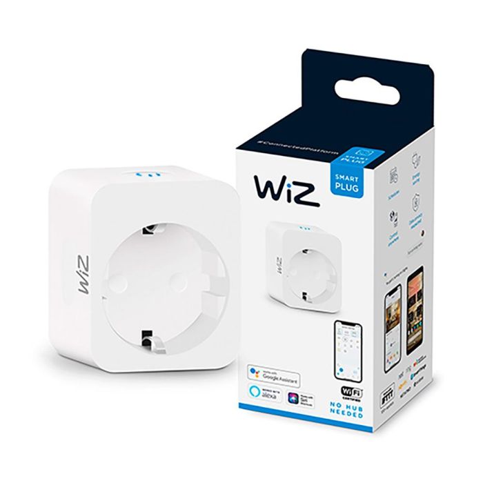Wiz Philips Enchufe Inteligente WiFi y Bluetooth, Compatible con Asistentes de Voz, 230V, IP20 1 Wiz Philips Enchufe Inteligente WiFi y Bluetooth, Compatible con Asistentes de Voz, 230V, IP20 1
