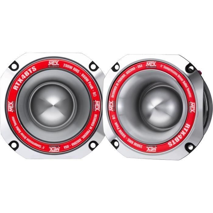 MTX Audio RTX4BTs Tweeter de Alta Eficiencia Ø10cm Bobina 45mm 200W RMS 800W Pico 8 Ohm 103dB Individual