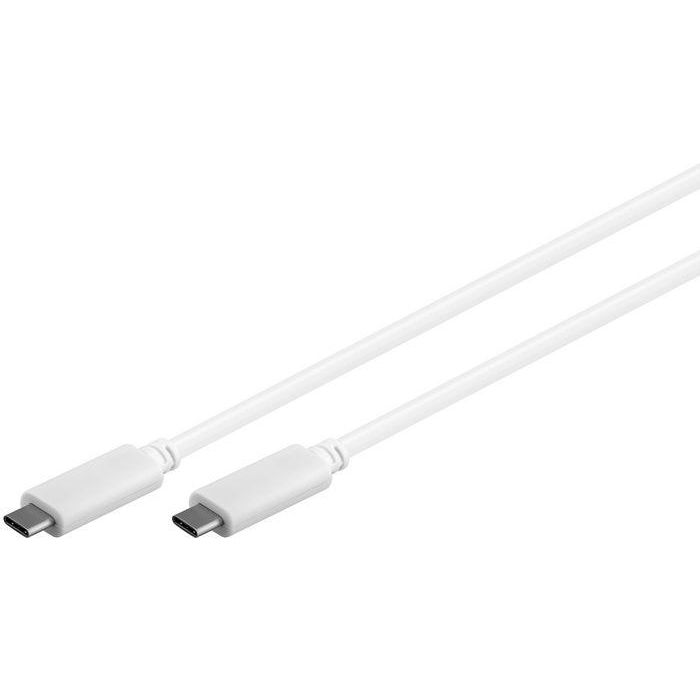 MicroConnect Cable USB-C 3.2 Gen2, 10 Gbit/s, para Smartphone/Tablet/PC, Blanco, 0.5m
