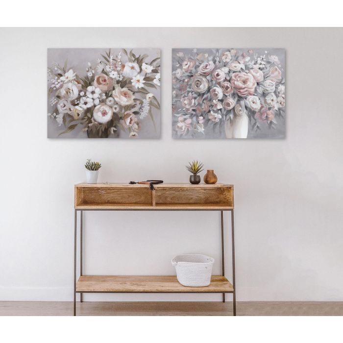 DKD Home Decor Cuadro Tradicional Multicolor Lienzo Pino Florero 100 x 80 x 3.7 cm (2 Unidades) 8