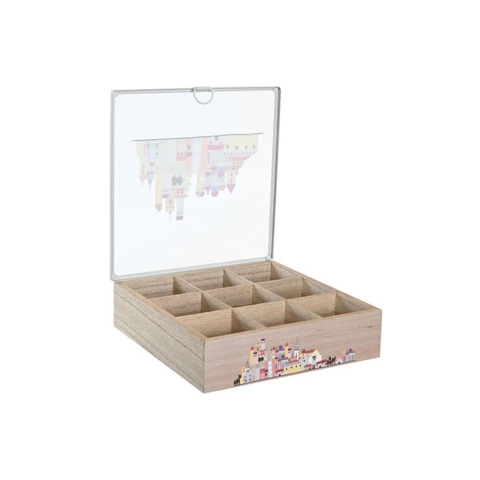 Caja Infusiones Cottage DKD Home Decor Multicolor 24.5 x 6 x 24.5 cm (2 Unidades) 1 Caja Infusiones Cottage DKD Home Decor Multicolor 24.5 x 6 x 24.5 cm (2 Unidades) 1