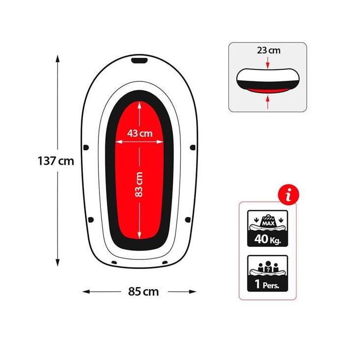 Intex Barca Hinchable Explorer Pro 50 137x85x23 cm para + 6 Años Intex Barca Hinchable Explorer Pro 50 137x85x23 cm para + 6 Años