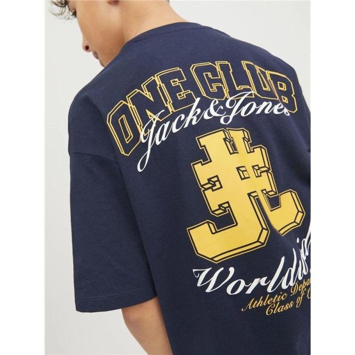 Camiseta de Manga Corta Infantil Jack & Jones Jorcole Back Print Azul marino 2 Camiseta de Manga Corta Infantil Jack & Jones Jorcole Back Print Azul marino 2