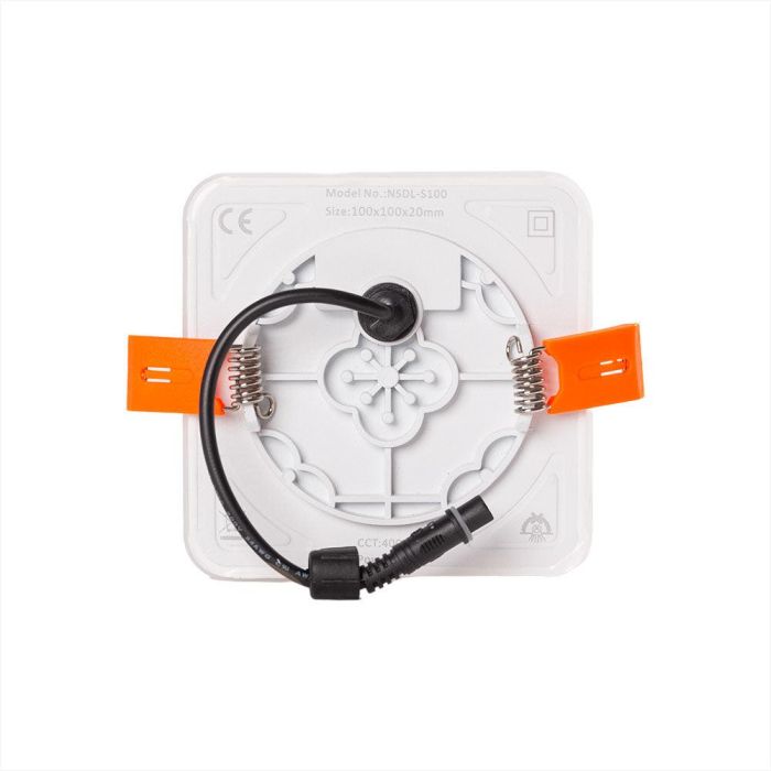 Downlight Empotrable LED Cuadrado Sin Marco Ultrafino 8W 619Lm 4000K Luz Neutra IP66 Exterior 40.000H [LUM-NSDL-S100-W] 3