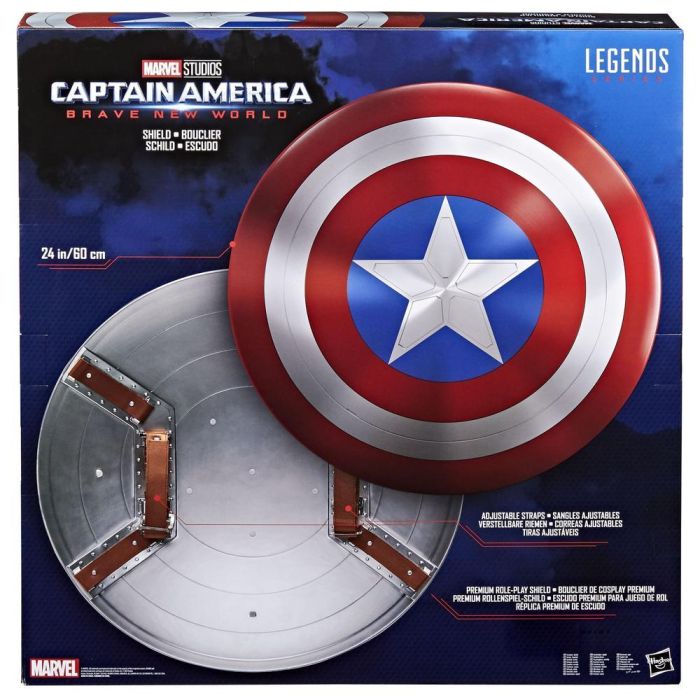 Hasbro F0764 Escudo Capitán América Réplica 1:1 Marvel Legends Premium 60 cm Coleccionable para Exhibición o Cosplay Adultos