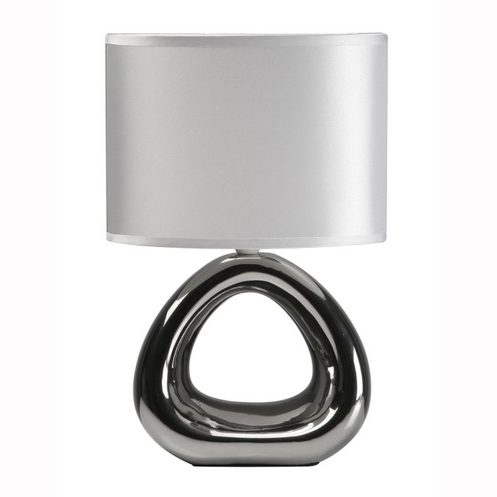 Lámpara de Mesa Plateada Versa 22.5x33 cm - Cerámica (2 Unidades) Lámpara de Mesa Plateada Versa 22.5x33 cm - Cerámica (2 Unidades)