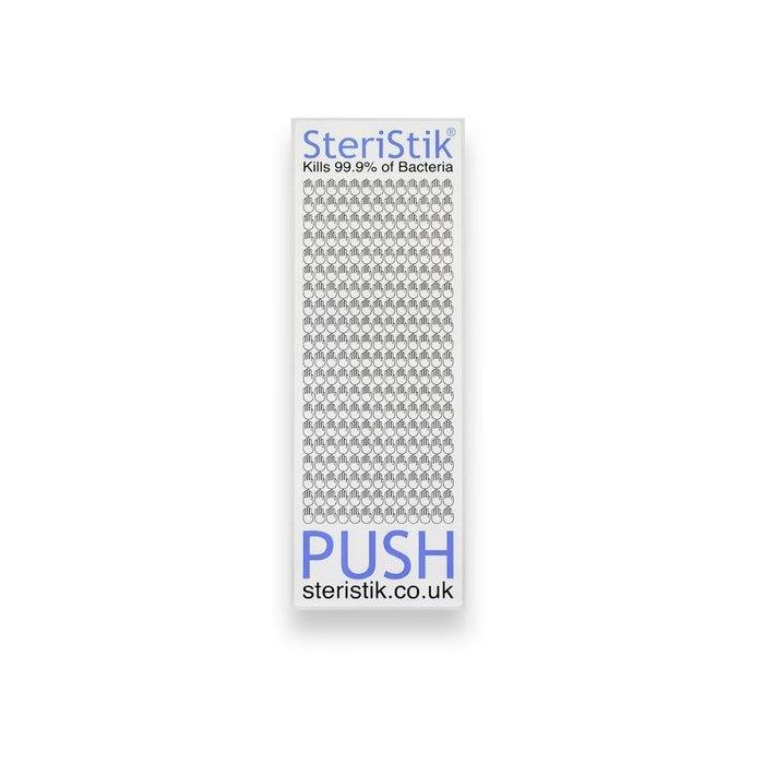 Etiqueta Antimicrobiana Steristik Door Push 225X75 Mm Auto-Adhesiva Rollo De 10