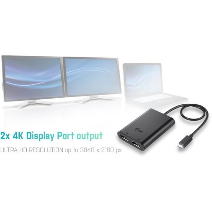 Adaptador USB-C i-Tec C31DUAL4KDP Thunderbolt 3 4 Adaptador USB-C i-Tec C31DUAL4KDP Thunderbolt 3 4