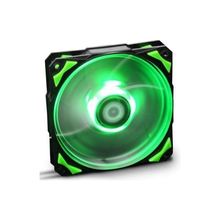 Nox NXHUMMERF120LG Ventilador Hummer H-Fan LED Verde 120mm Silencioso 1600 RPM con Rodamientos Hidráulicos y Adaptador de Velocidad para PC