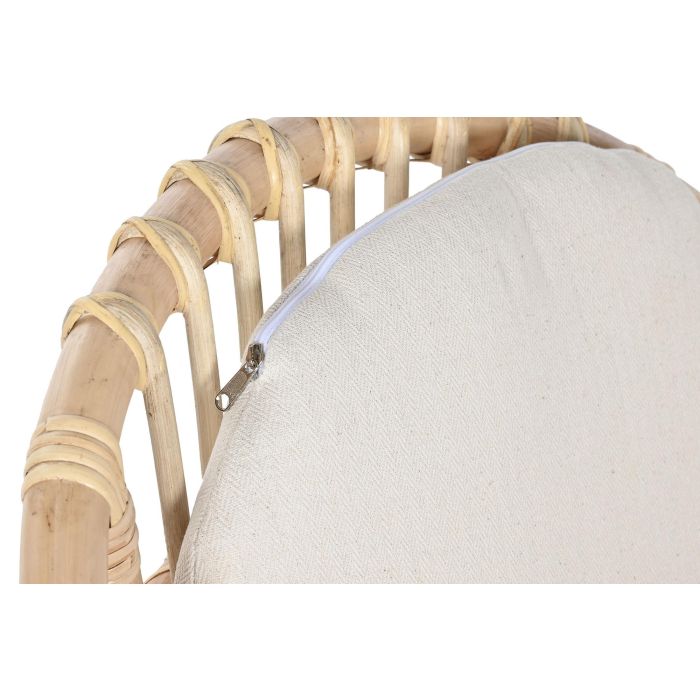 Mesa Item Home DKD Home Decor Natural Blanco 50x50x50 cm Set de 3 6