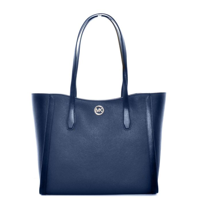 Bolso de Hombro Michael Kors Leida Azul 33 X 30 X 12 CM 0 Bolso de Hombro Michael Kors Leida Azul 33 X 30 X 12 CM 0