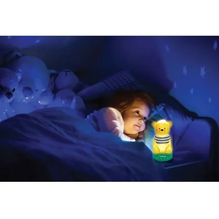 Lexibook Contador de cuentos oso 3D con luz nocturna, música y variación de color (17 cm, francés) 4