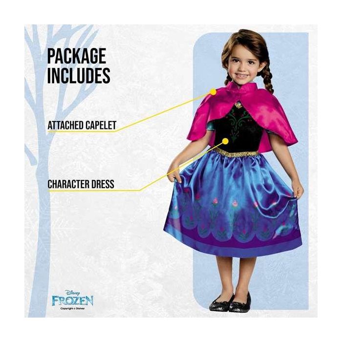 Disfraz disney frozen anna de viaje classic t. 3-4 años 6 Disfraz disney frozen anna de viaje classic t. 3-4 años 6