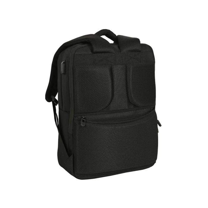 Safta Mochila Real Madrid Premium para portátil de 15,6'' con USB y 2 Bolsillos, Color Negro, 31x44x13cm 6 Safta Mochila Real Madrid Premium para portátil de 15,6'' con USB y 2 Bolsillos, Color Negro, 31x44x13cm 6