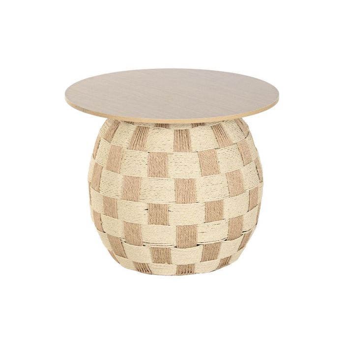 DKD Home Decor Mesita Auxiliar Scandi Natural 60 x 60 x 48 cm 0 DKD Home Decor Mesita Auxiliar Scandi Natural 60 x 60 x 48 cm 0