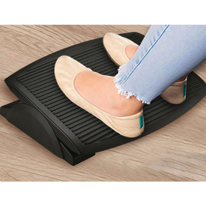 Q-connect Reposapiés Ajustable Ergonómico de Poliestireno, 450 x 115 x 340 mm 4