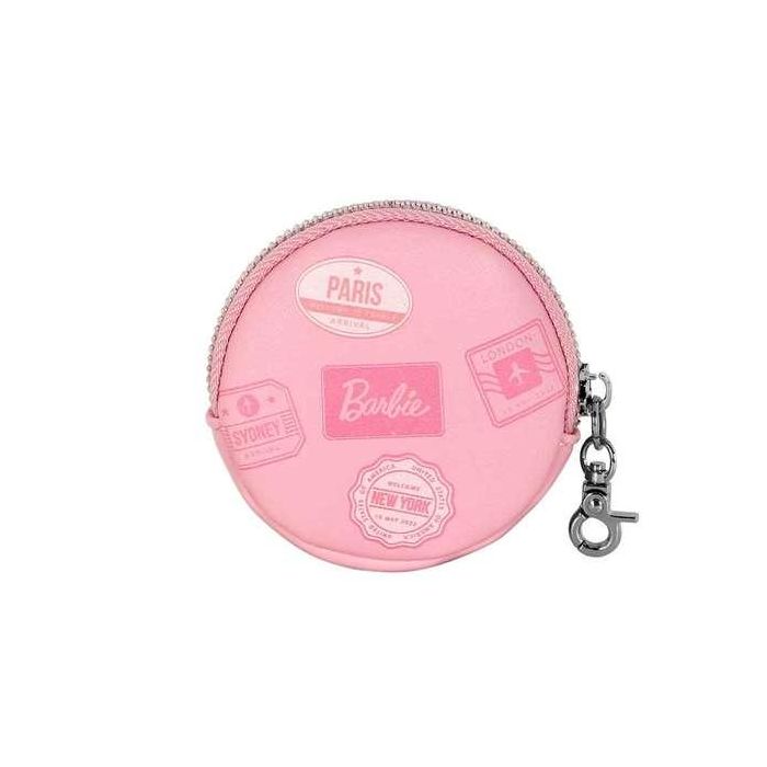 Karactermania Barbie Cookie Travel Monedero Redondo PVC Rosa 8,7x8,7x2,3 cm 6