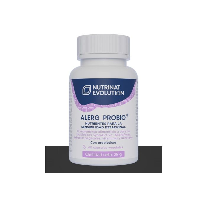 NUTRINAT EVOLUTION Alerg Probio 40 Vcaps. Probióticos SynbÆctive® AllergAway. Apoyo sistema inmunitario y alergias estacionales.