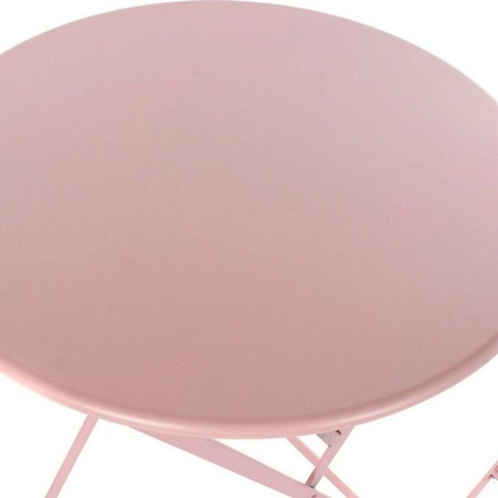 Conjunto de Mesa con 2 Sillas DKD Home Decor MB-177410 Rosa 60 x 60 x 75 cm (3 pcs) 6 Conjunto de Mesa con 2 Sillas DKD Home Decor MB-177410 Rosa 60 x 60 x 75 cm (3 pcs) 6