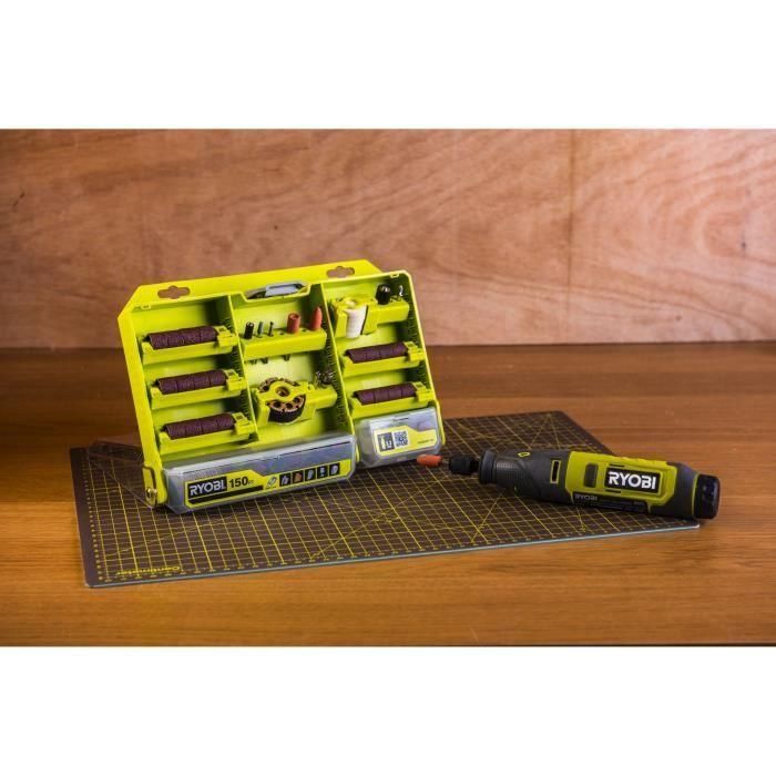 Caja RYOBI RAR800K-150 - 150 piezas multiusos con sistema Twist Lock 1