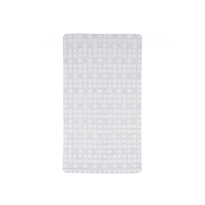 Berilo Alfombra de Baño Antideslizante Cuadros Transparente PVC 38.6x45x6 cm (6 Unidades) 1