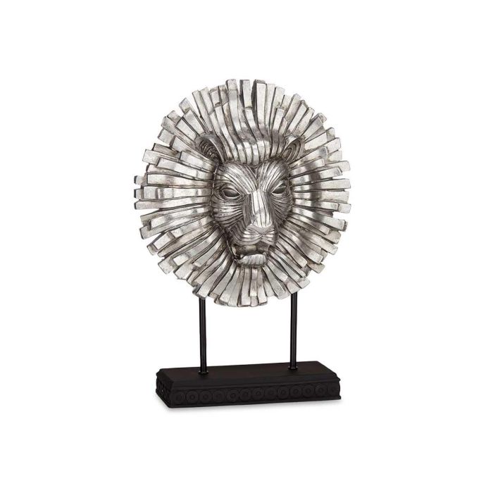 Cabeza de León con Base Plata Giftdecor 28x38.5x11.5 cm - Poliresina (4 Unidades) 1