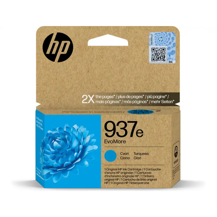 HP 937e Cartucho Cian OfficeJet Pro 9110b, 9120 1