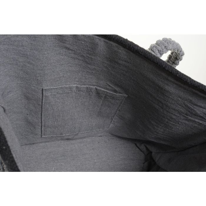 Bolso Boho DKD Home Decor Gris 16 x 36 x 48 cm 2 Bolso Boho DKD Home Decor Gris 16 x 36 x 48 cm 2