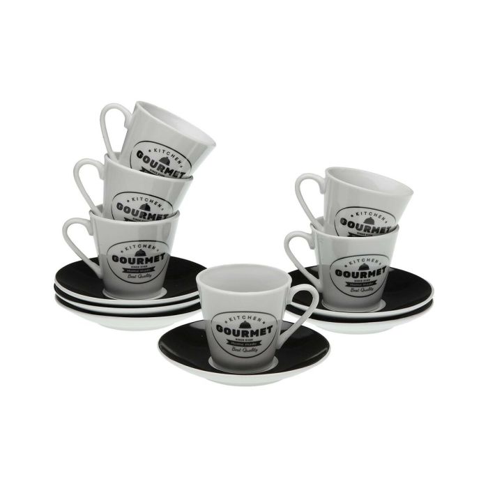 Juego de 6 Tazas con Plato Versa Gourmet Porcelana