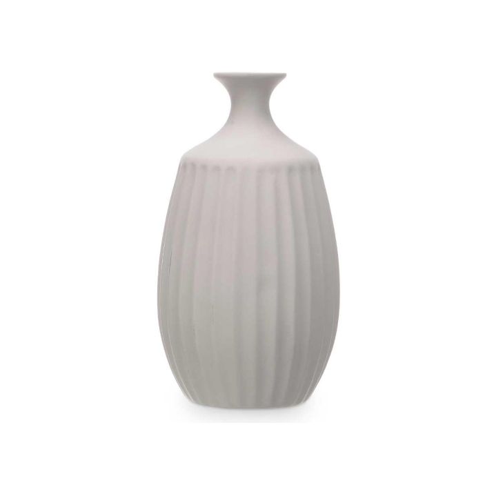 Jarrón de Cerámica Gris Giftdecor - 39 cm de Alto, Cuello Estrecho (2 Unidades) 2 Jarrón de Cerámica Gris Giftdecor - 39 cm de Alto, Cuello Estrecho (2 Unidades) 2