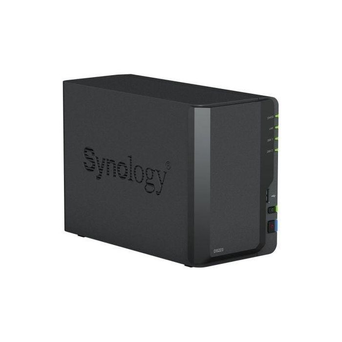 Synology DS223 NAS DiskStation, 2 Bahías 3.5"/2.5", 2GB DDR4, Torre. Nube privada y gestión de datos para usuarios domésticos y pymes. 1