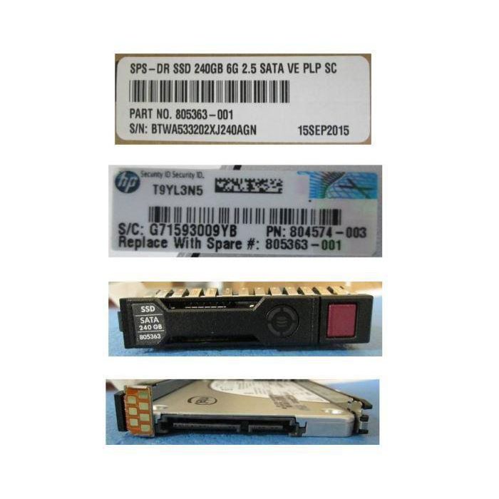 Hewlett Packard Enterprise 240GB SATA 6G SFF SC VE PLP - Disco Duro SSD para Servidor HP, Sustituto Calificado