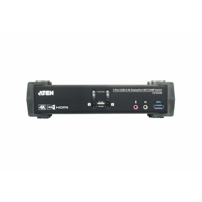ATEN CS1922M Switch KVM USB 3.0 2 Puertos DisplayPort 4K MST conmutador de video (cables incluidos) 1