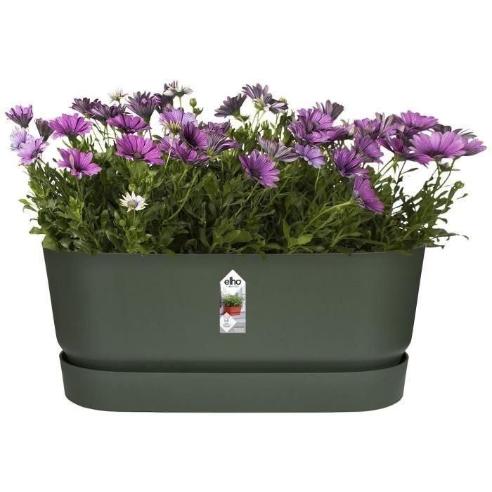 Greenville Oval Planter - Plastic - con ruedas - Ø60 - Green de hoja 2 Greenville Oval Planter - Plastic - con ruedas - Ø60 - Green de hoja 2