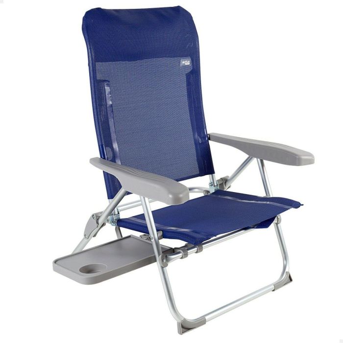 Silla de Playa Aktive Slim Plegable Azul marino 47 x 89 x 57 cm (2 Unidades) 6