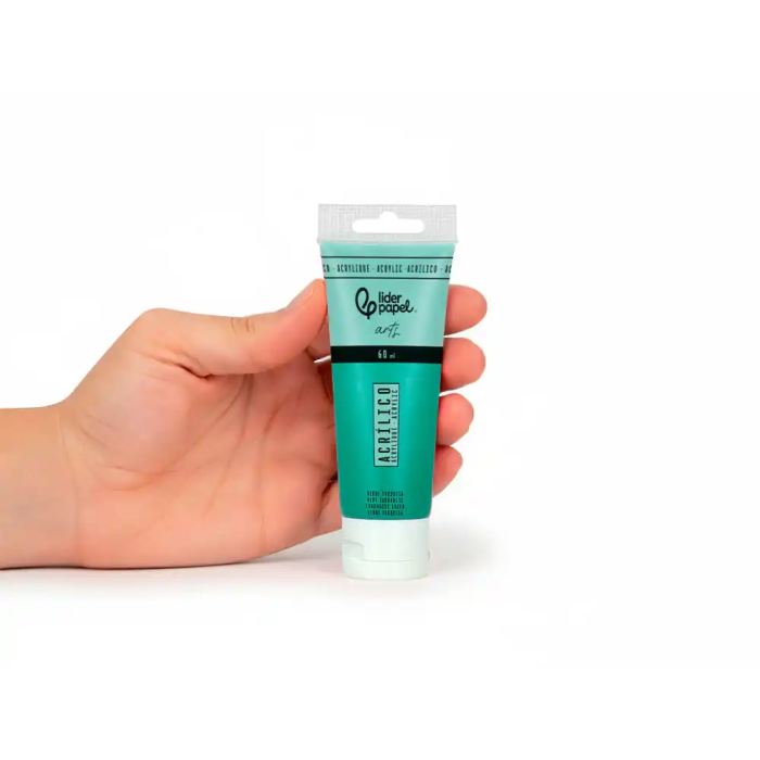 Liderpapel Pintura acrílica tubo plástico 60 ml Verde Turquesa 4