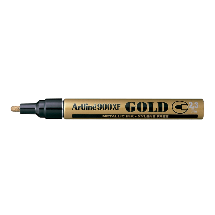 Artline EK-900 Marcador Permanente Tinta Metálica Oro Punta Redonda 2.3 mm 1