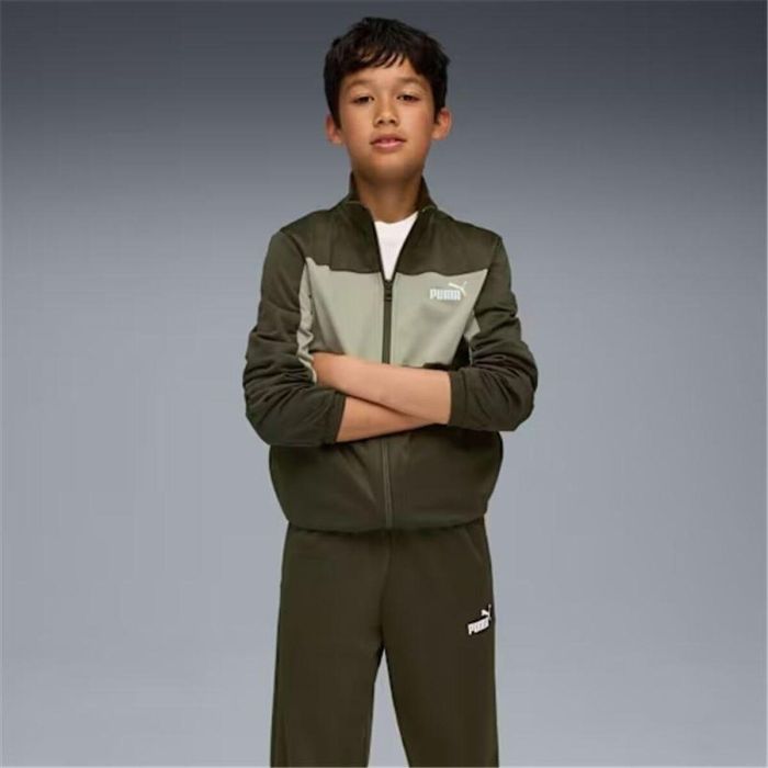 Chándal Infantil Puma Poly Colorblock Oliva 1 Chándal Infantil Puma Poly Colorblock Oliva 1