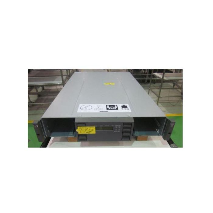 Hewlett Packard Enterprise Tape library chassis with power supply and library controller, supports 24 tape slots, compatible with LTO-1 to LTO-7 drives. Hewlett Packard Enterprise Tape library chassis with power supply and library controller, supports 24 tape slots, compatible with LTO-1 to LTO-7 drives.