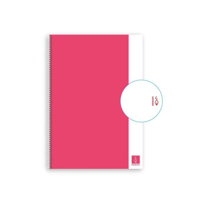 Bloc Escolofi Basic Tapa Dura A4 80H Liso 80G Rosa 5 unidades